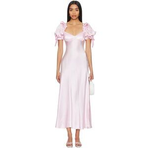 NWT SELKIE The Baby Soft Poet Slip Dress Size 5X Revolve Silk Revolve Baby Pink